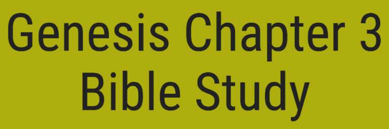 Genesis Chapter 3 Bible Study - Eternal Evangelism