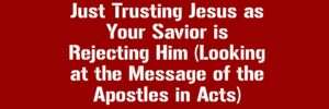 trusting Jesus